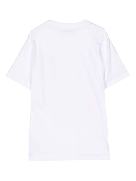 Raštuotas medvilninis marškinėliai True Religion balta