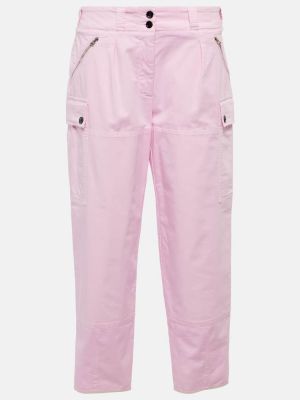 Βαμβακερό παντελόνι cargo Tom Ford ροζ