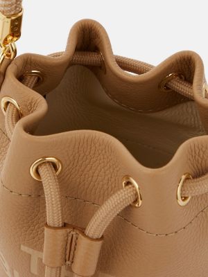 Kožená kabelka z ekologickej kože Marc Jacobs hnedá