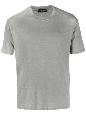 T-shirt con scollo tondo Roberto Collina grigio