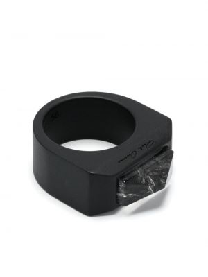 Žiedas chunky su kristalais Rick Owens juoda
