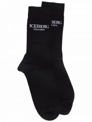 Pamut zokni nyomtatás Iceberg - fekete