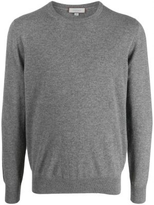 Kašmírový svetr s kulatým výstřihem Canali šedý