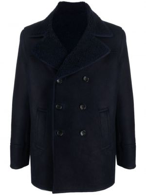 Kožený kabát Bally modrá