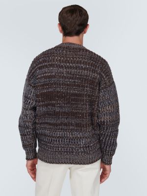 Кашмирен пуловер Loro Piana винено червено