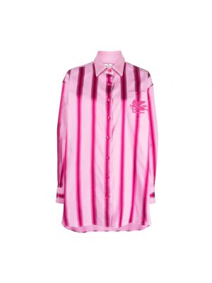 Koszula w paski Etro różowa