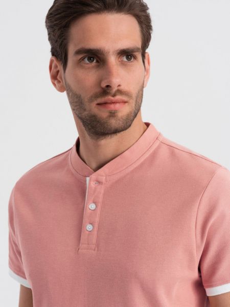 Поло тениска Ombre розово