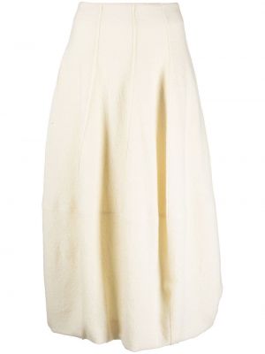 Plisovaná midi sukňa Gentry Portofino biela