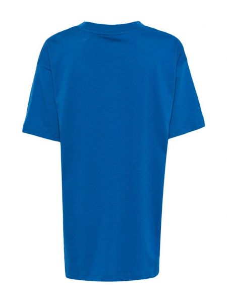 T-shirt en coton à imprimé Farm Rio bleu