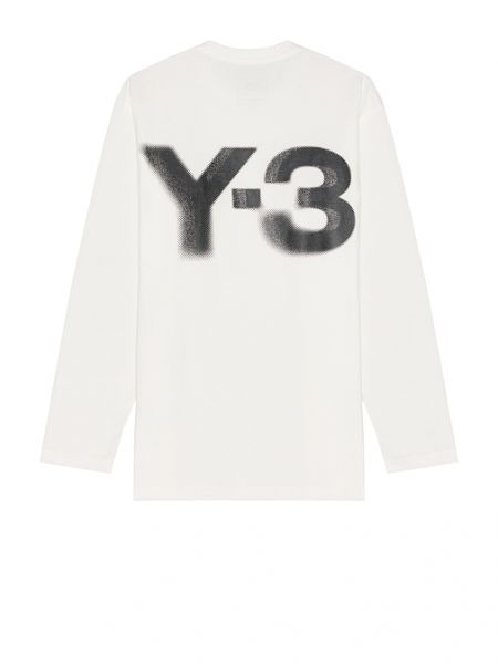 Uzun kollu tişört Y-3 Yohji Yamamoto beyaz