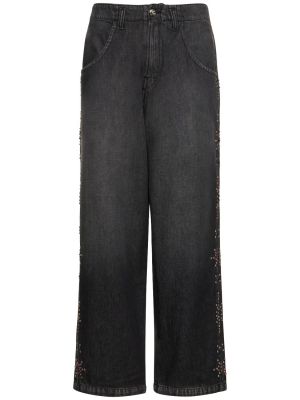 Voľné nohavice s cvočkami Bluemarble čierna