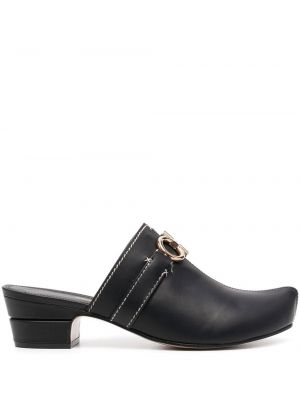 Kožené mules Ferragamo černé