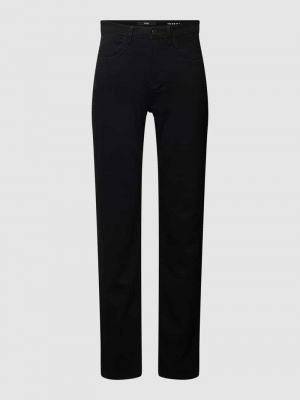 Czarne proste jeansy w jednolitym kolorze Brax