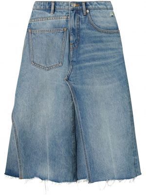 Spódnica jeansowa bawełniana Tory Burch niebieska