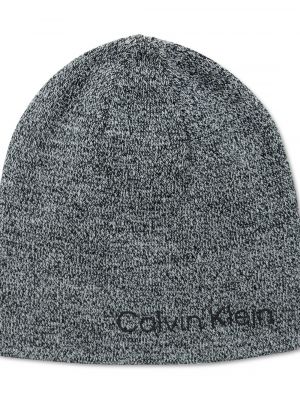Двусторонняя шапка Calvin Klein черная
