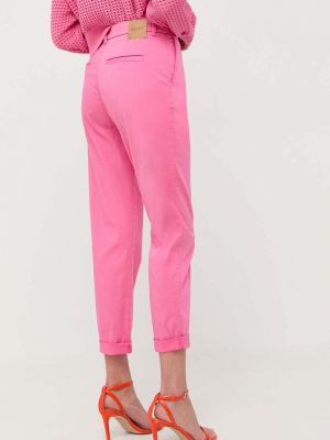 Pantaloni cu talie înaltă Boss roz
