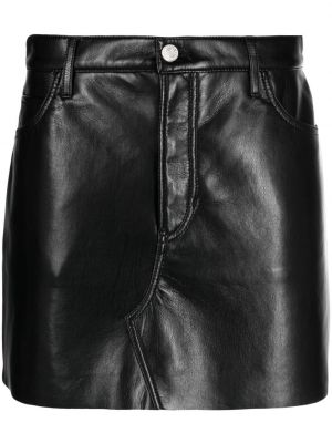 Kožená sukňa Frame čierna