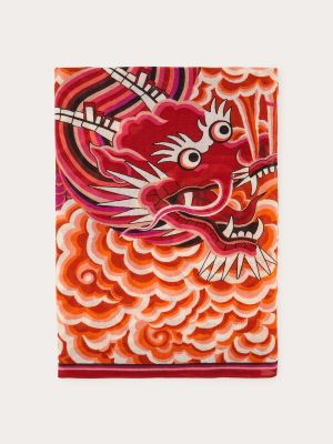 Pañuelo de lana con estampado Inoui Editions rosa