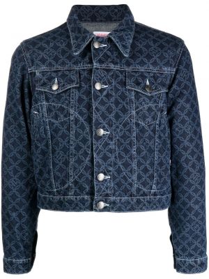 Giacca di jeans con stampa Charles Jeffrey Loverboy blu
