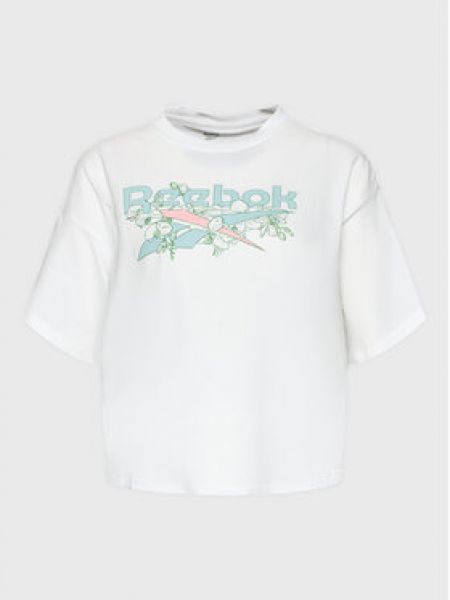 Voľné priliehavé tričko Reebok biela