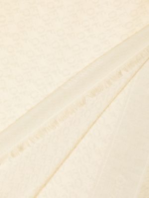 Echarpe à franges en tricot Off-white blanc