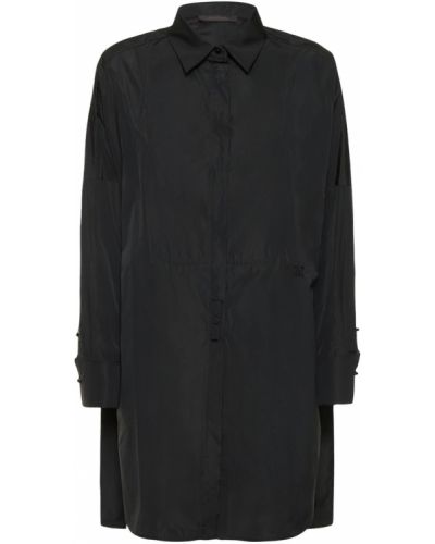 Oversized hodvábna košeľa Max Mara čierna