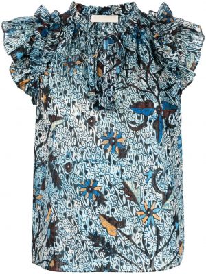Geblümt bluse mit print Ulla Johnson blau
