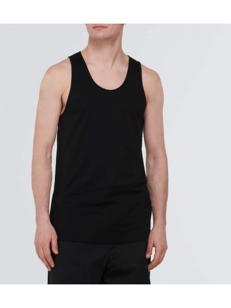 Bavlněná košile jersey Lemaire černá
