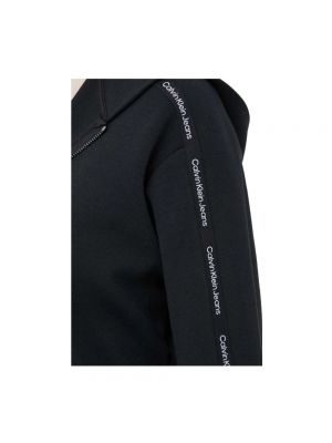Sudadera con capucha con cremallera Calvin Klein negro