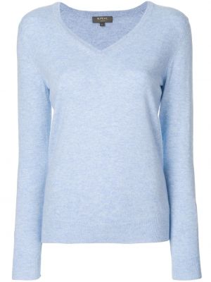 Džemper od kašmira s v-izrezom N.peal plava