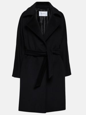 Kašmírový vlnený krátký kabát Max Mara čierna