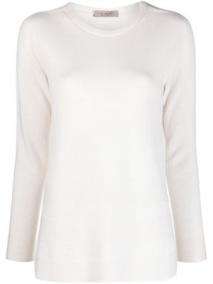 Pullover mit rundem ausschnitt D.exterior weiß