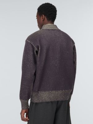 Bavlnený sveter na zips Gr10k hnedá
