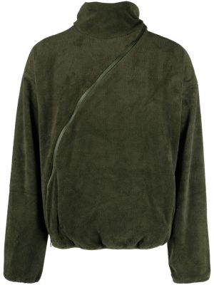 Asymmetrischer fleece hoodie mit reißverschluss Post Archive Faction grün