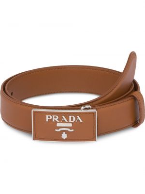 Cinturón de cuero Prada marrón