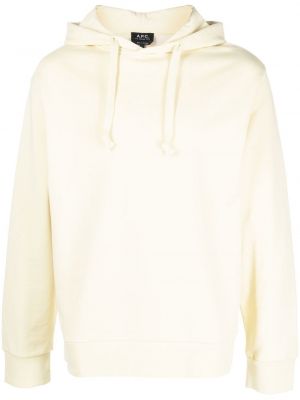 Pamučna hoodie s kapuljačom s printom A.p.c. žuta