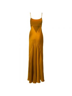 Sukienka długa Victoria Beckham pomarańczowa