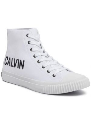 Plátěnky Calvin Klein Jeans bílé