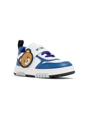 Læder sneakers for piger Moschino Kids blå