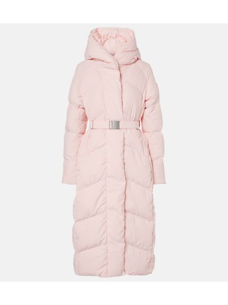 Ner lång kappa Canada Goose rosa