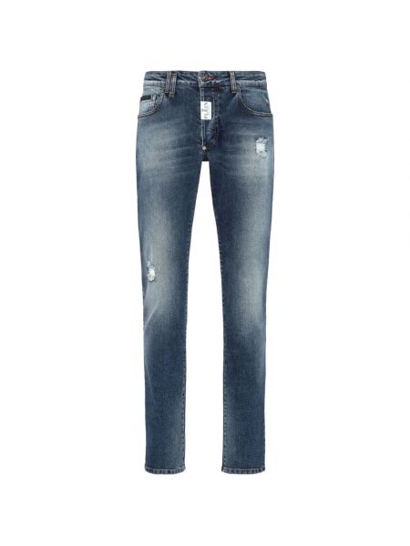 Niebieskie jeansy skinny Philipp Plein