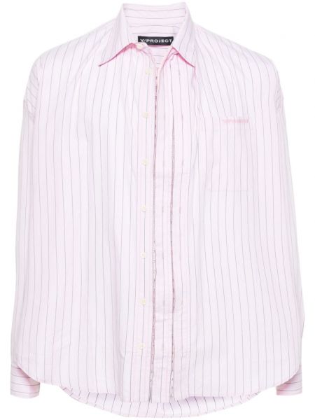 Βαμβακερό πουκάμισο Y Project ροζ