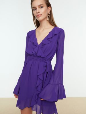 Šifonové šaty Trendyol fialové