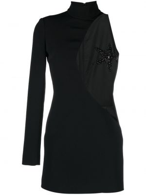 Sukienka mini z siateczką asymetryczna David Koma czarna