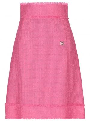 Φούστα tweed Dolce & Gabbana ροζ
