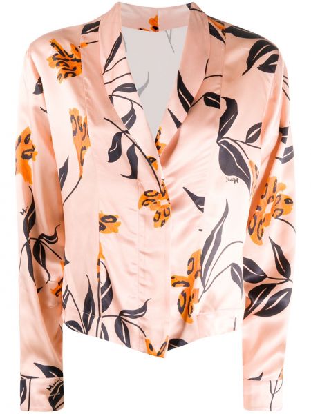 Camisa de flores con estampado Marni naranja