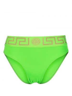 Bikini con stampa Versace verde