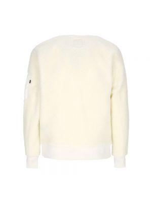 Sweter z okrągłym dekoltem Alpha Industries biały