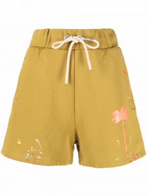 Shorts en coton Palm Angels jaune