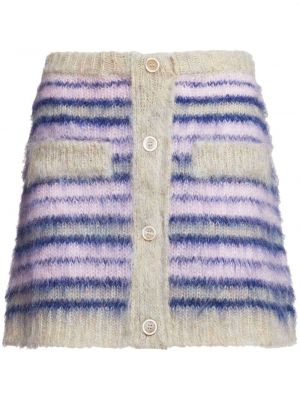 Marni knitted striped mini skirt - Toni neutri